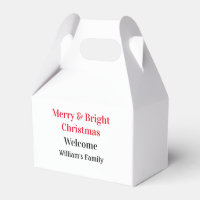 Merry Bright Christmas add family name welcome joy