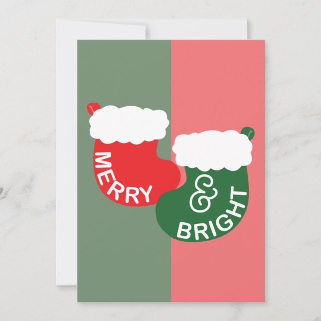 Merry & Bright Christmas Card (Front)