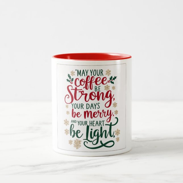 Merry & Bright Christmas Coffee Mug Design (Center)