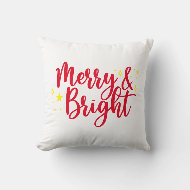 Merry & Bright Christmas  Cushion (Front)