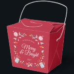 Merry & Bright Christmas Favour Box<br><div class="desc">Add a touch of festive charm to your holiday celebrations with this elegant Christmas favor box. Featuring watercolor candy, holly leaves, berries, and vintage drums on a rich red background, it brings a cozy and nostalgic holiday feel. Perfect for Christmas parties, winter weddings, or seasonal gifts — a delightful way...</div>