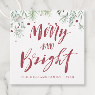 Merry & Bright Christmas Gift Tags