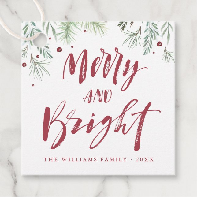 Merry & Bright | Christmas Gift Tags (Front)
