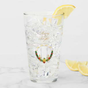 Merry & Bright Christmas Glass