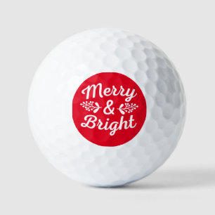 Merry & Bright Christmas Golf Balls