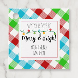Merry & Bright Christmas Light Gift Tag