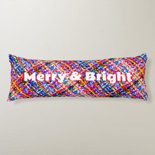 Merry & Bright Christmas Lights Pattern Reversible Body Cushion