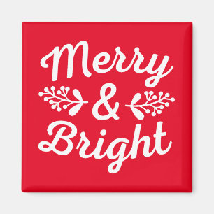 Merry & Bright Christmas  Magnet