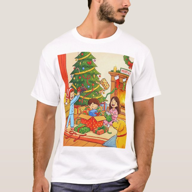Merry & Bright – Christmas Morning Magic T-Shirt (Front)