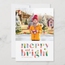 Merry & Bright Christmas Photo Card