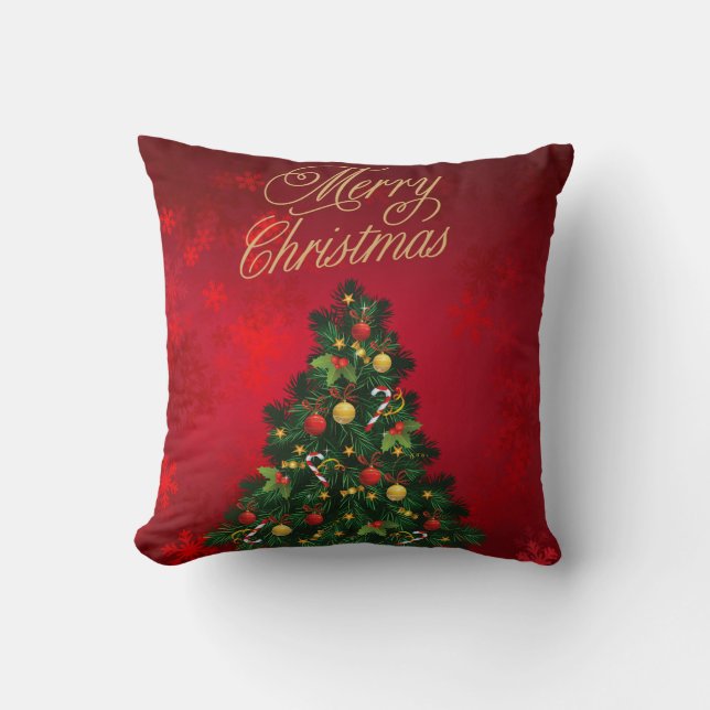 Merry & Bright Christmas Pillow (Front)
