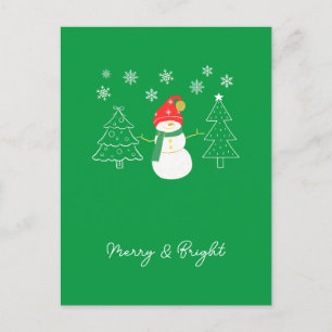 Merry & Bright Christmas Postcard