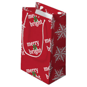 "Merry & Bright" Christmas Small Gift Bag