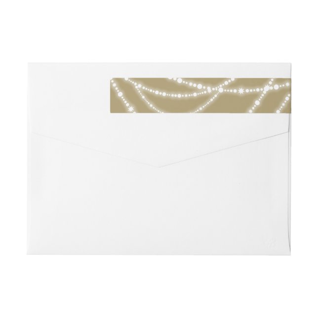 Merry & Bright Christmas Sparkling Lights Holiday Wrap Around Label (Back)