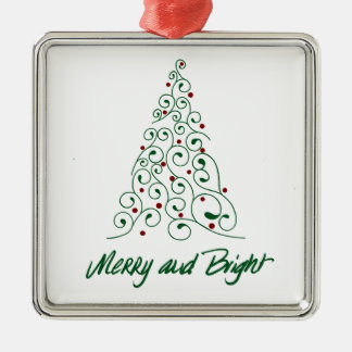 Merry & Bright Christmas Tree Ornament