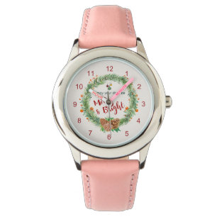 Merry & Bright Christmas Wreath Watch