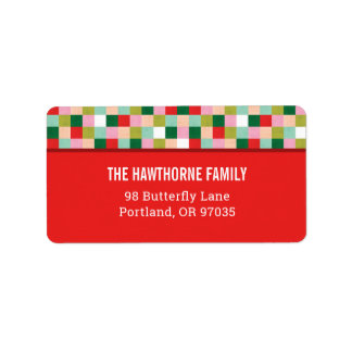 Merry & Bright Colour Blocks Label