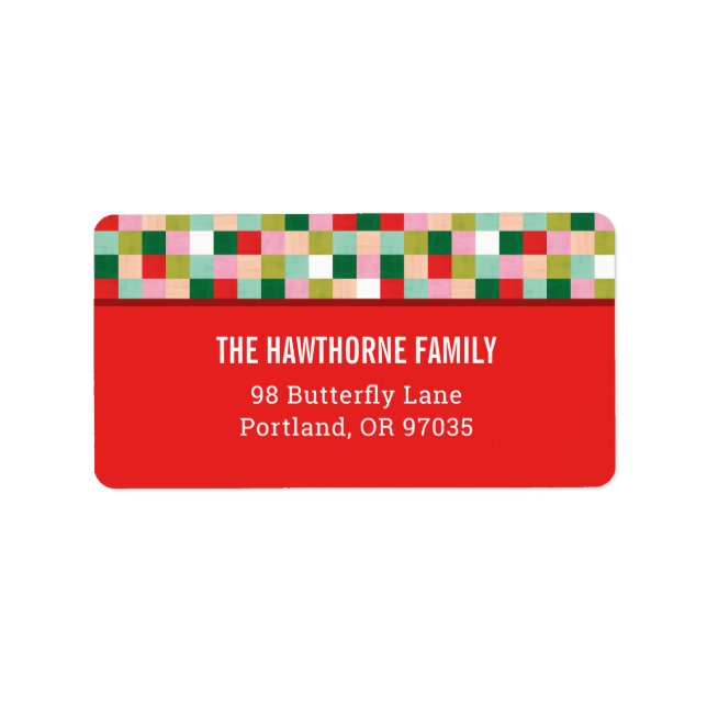 Merry & Bright Colour Blocks Label (Front)