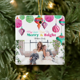 Merry & Bright Colourful Christmas Ornament