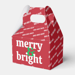 "Merry & Bright" Custom Text Favour Box