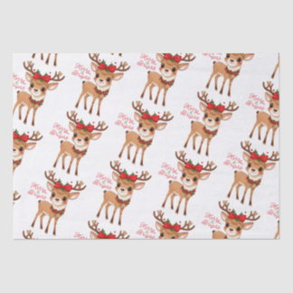 Merry&Bright Cute Reindeer Tissue Paper