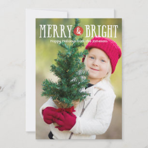 Merry & Bright Dot Holiday Photo Card