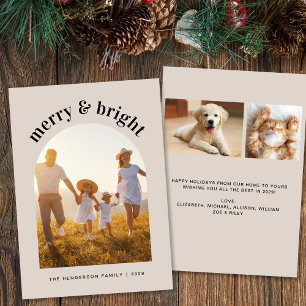 Merry Bright Family Arch Photo Christmas Holiday Card