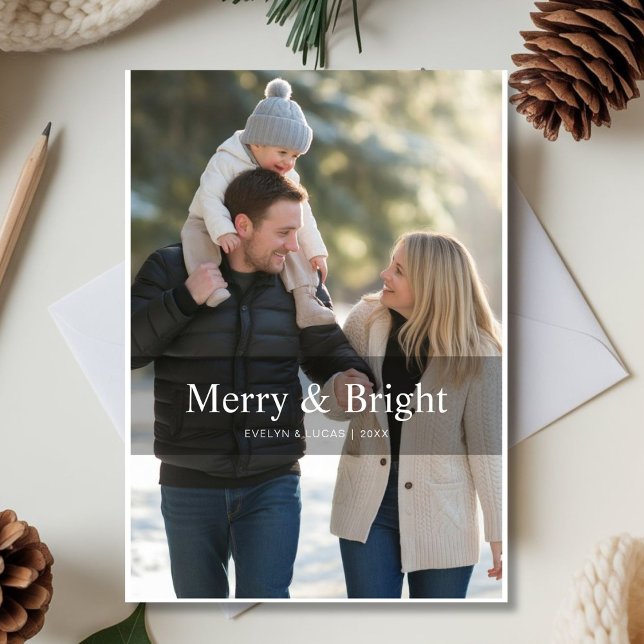 Merry & Bright Family Christmas  holiday card  (Creator Uploaded)