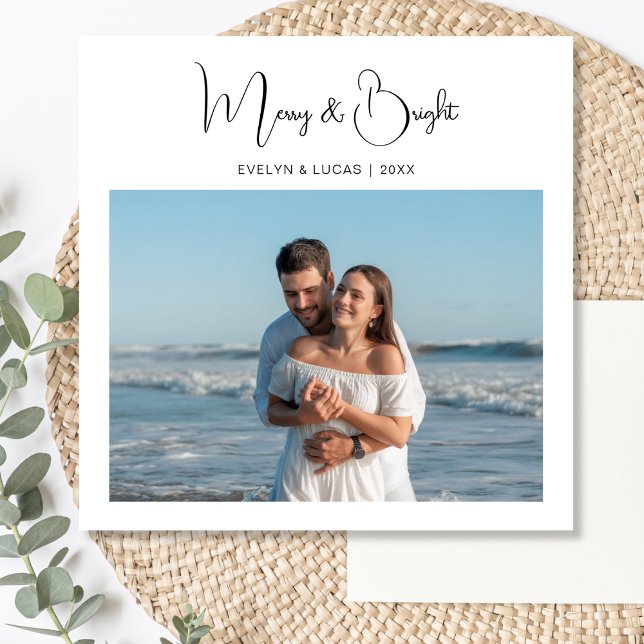 Merry & Bright Family Christmas holiday card (Creator Uploaded)