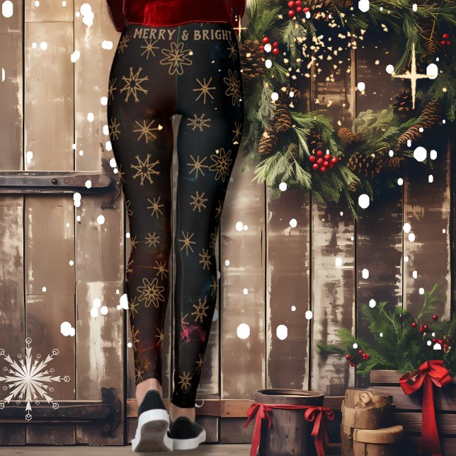 Merry & Bright Festive Black Leggings (Merry & Bright Festive Black Leggings)