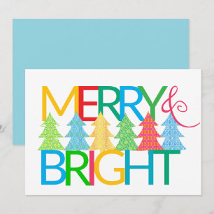 Merry & Bright Flat Christmas Card