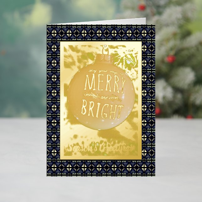 Merry & Bright  Foil Holiday Card (Holiday In Situ)