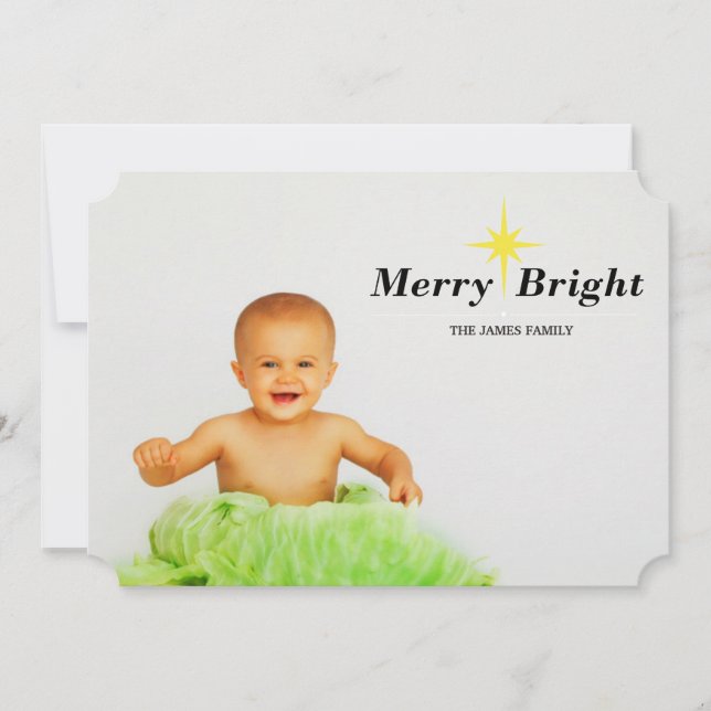 merry bright holiday card (Front)