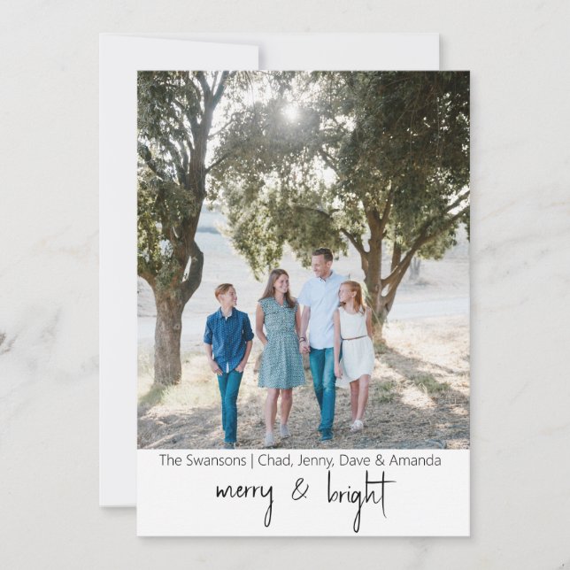 Merry & Bright Holiday Card (Front)