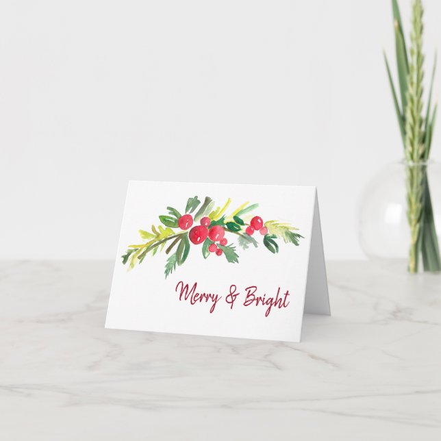 Merry & Bright Holiday Card (Front)