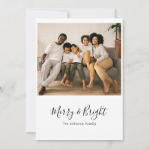 Merry & Bright Holiday Christmas Card