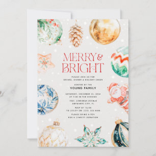 Merry & Bright Holiday Party Invitation