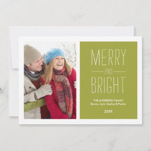 MERRY & BRIGHT    HOLIDAY PHOTO CARD