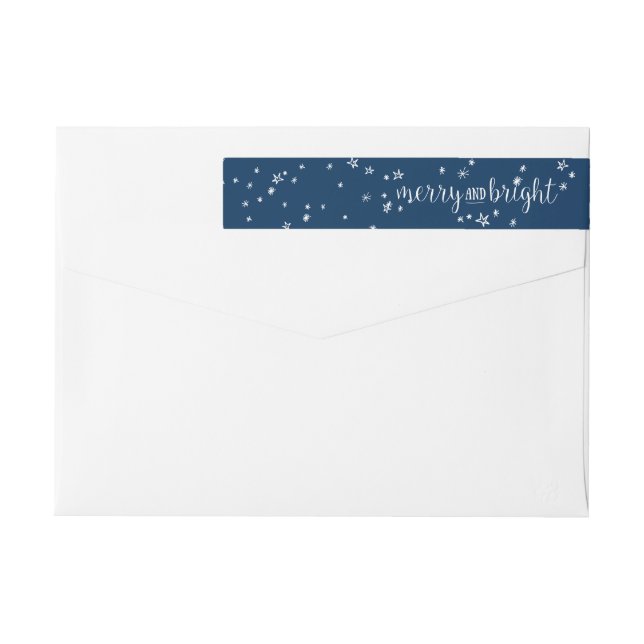 Merry & Bright Holiday Wraparound Address Label (Back)