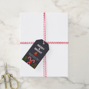 "Merry & Bright Joyful Christmas Card" Gift Tags