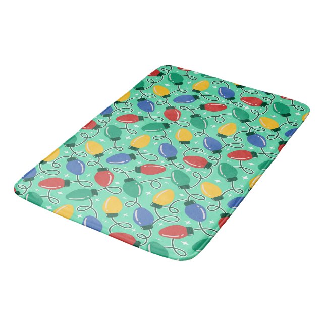 Merry & Bright Lights Bath Mat (Angled)