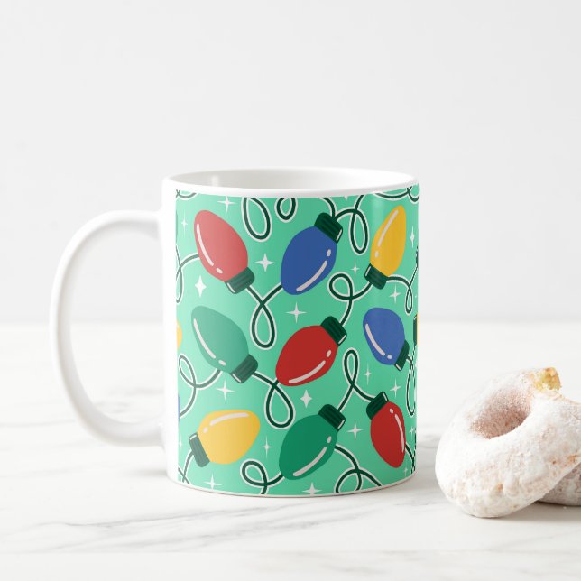 Merry & Bright Lights Coffee Mug (With Donut)