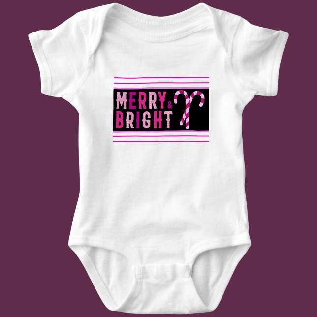  Merry & Bright, Merry Christmas Baby Bodysuit (Creator Uploaded)