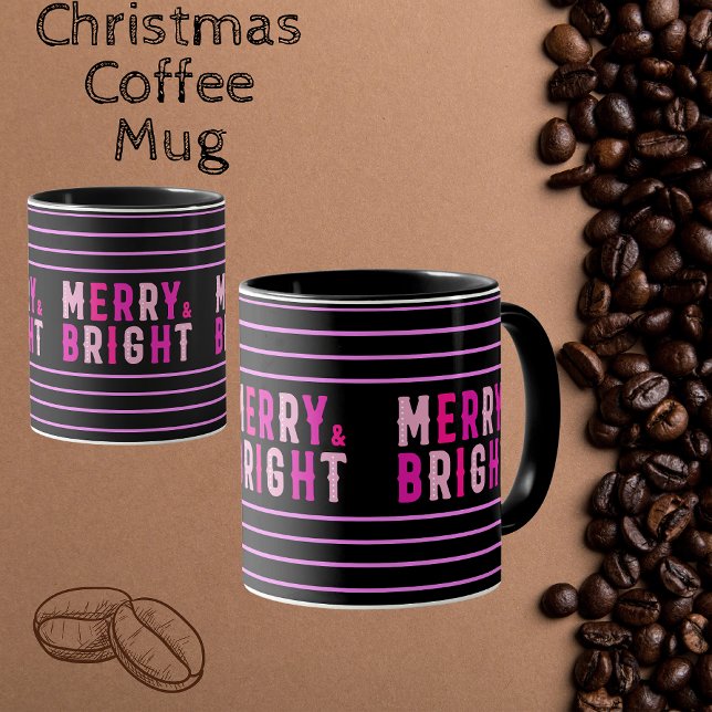 Merry & Bright, Merry Christmas, Christmas Gift Mug (Creator Uploaded)
