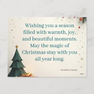 Merry & Bright Minimal Christmas Greeting Card