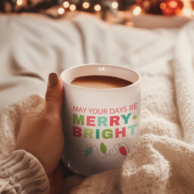 Merry + Bright Modern Christmas Mug (Merry and Bright Christmas Mug)