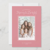 Merry Bright Modern Pink Photo