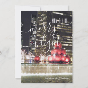 Merry & Bright New York City Christmas Photography Holiday Card