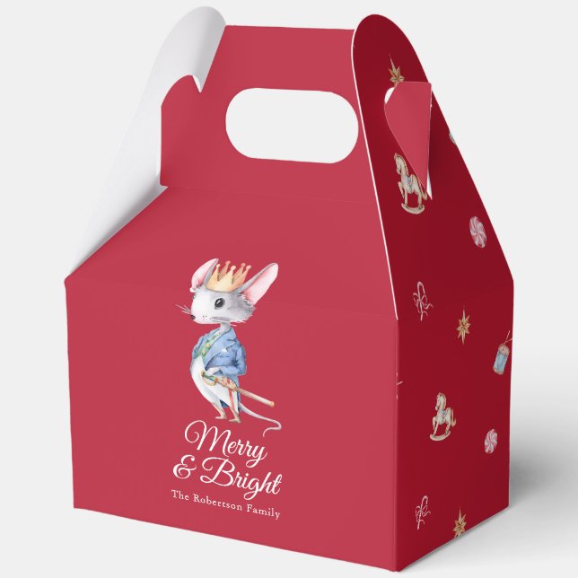 Merry & Bright Nutcracker Mouse Favour Box (Front)