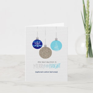 Merry & Bright Ornaments Holiday Greeting Card